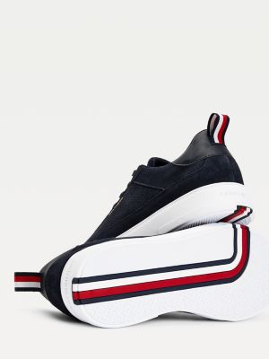 tommy hilfiger fashion suede cupsole