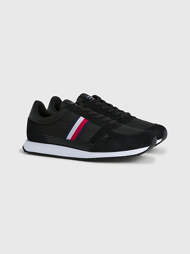 Recycled Mixed Panel Running Trainers | BLACK | Tommy Hilfiger
