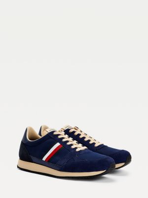 tommy hilfiger lightweight mixed texture trainers
