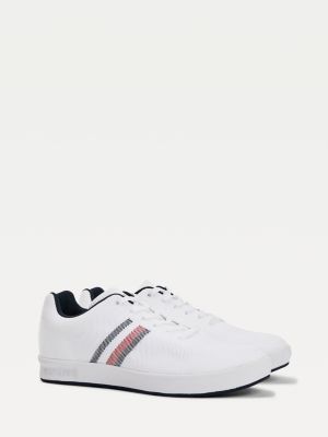 tommy jeans embossed leather trainers