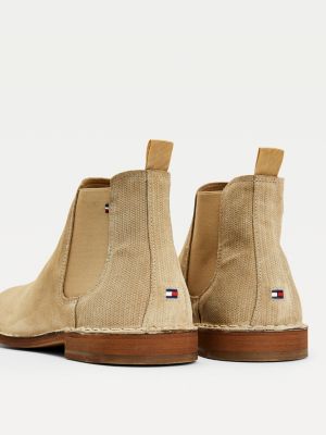 Chelsea Boot Aus Wildleder Beige Tommy Hilfiger