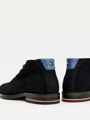 tommy hilfiger blue suede shoes