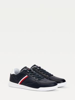tommy hilfiger lightweight leather sneaker flag