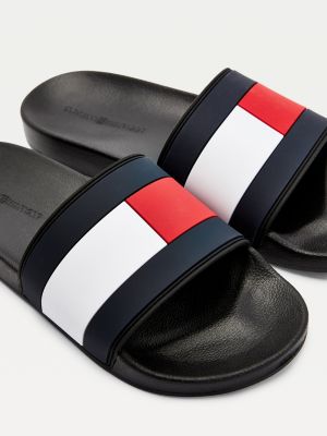 black tommy hilfiger slides