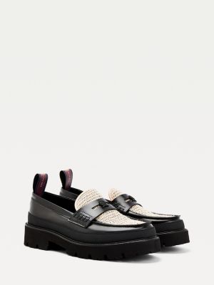 Crest Contrast Loafers | BLACK | Tommy Hilfiger