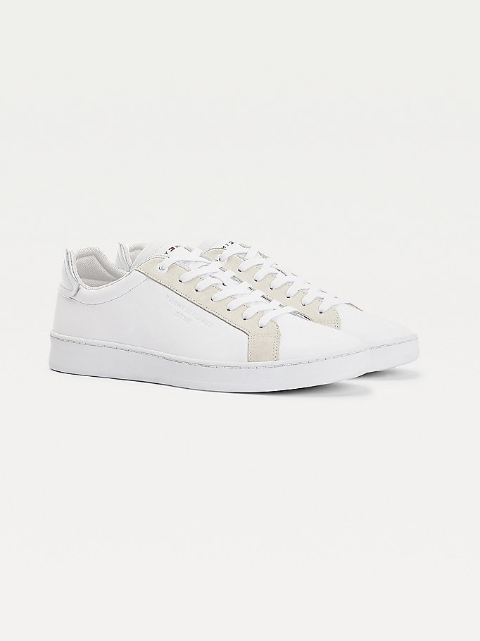 Leather Cupsole Court Trainers | WHITE | Tommy Hilfiger