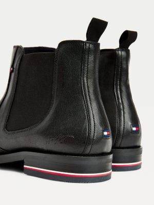Signature Leather Chelsea Boots | BLACK | Tommy Hilfiger
