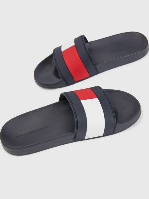 Chanclas Essential para la piscina con logo AZUL | Tommy