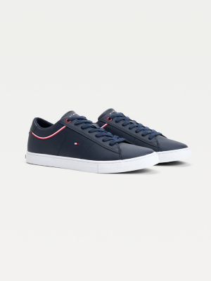essential vulcanised leather trainers
