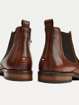 Essential Leather Boots | BROWN Tommy Hilfiger