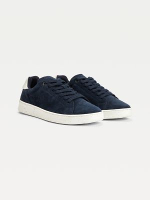 suede navy trainers