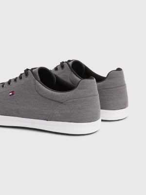 essential vulcanised leather trainers