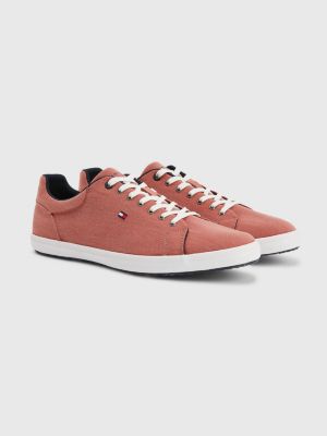 essential vulcanised leather trainers