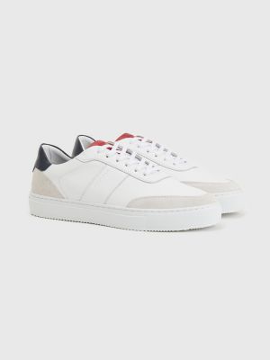 Premium Leather Cupsole Trainers | WHITE | Tommy Hilfiger