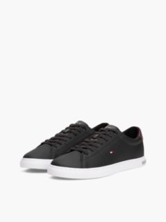 Essential Leather Vulcanised Trainers — Black 2