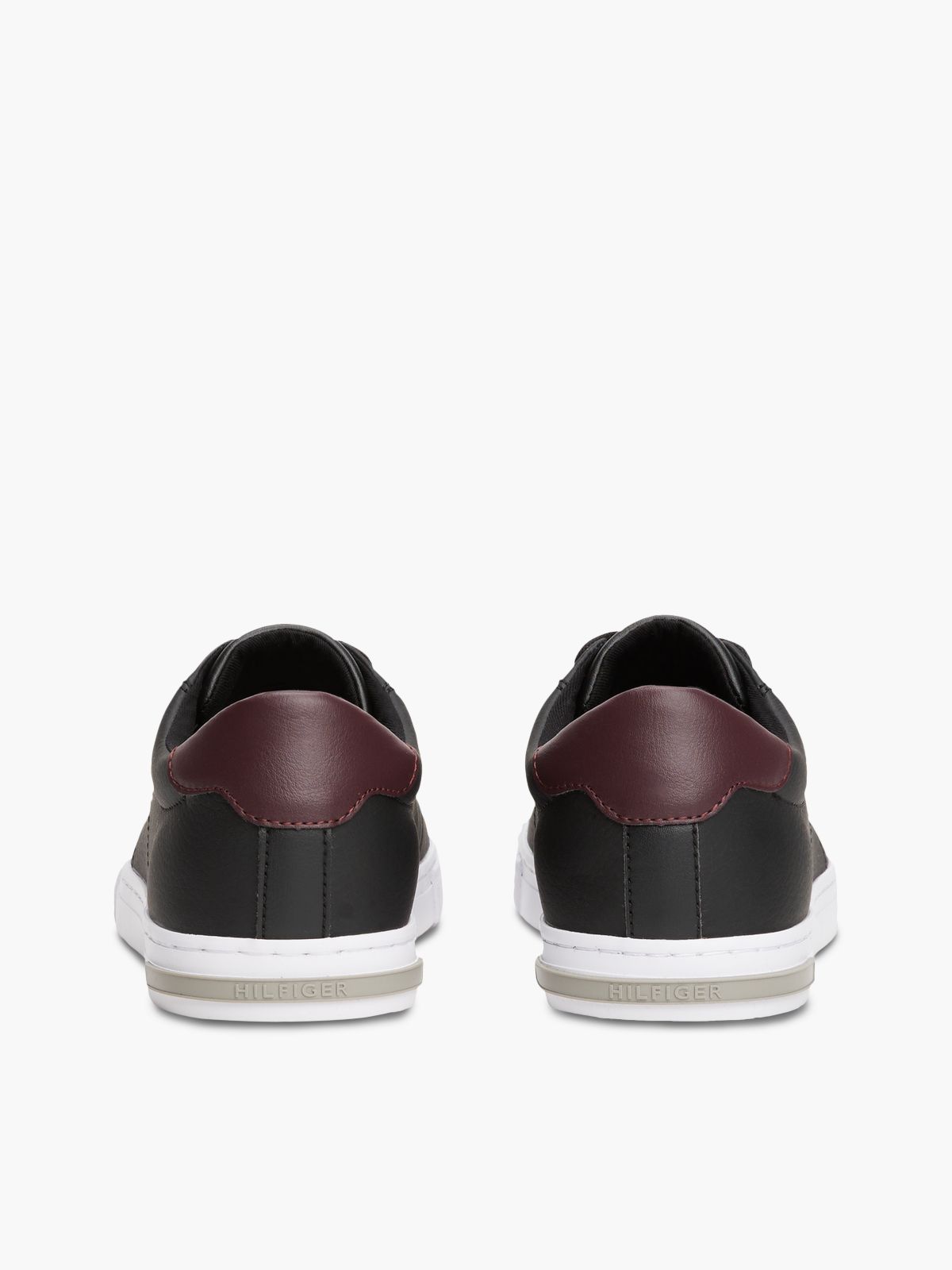 Essential Leather Vulcanised Trainers — Black