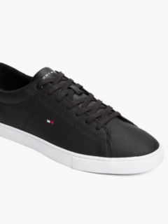 Essential Leather Vulcanised Trainers — Black 6