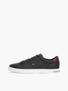 Essential Leather Vulcanised Trainers — Black 7