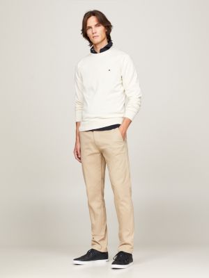 sneakers essential in pelle nero da uomini tommy hilfiger