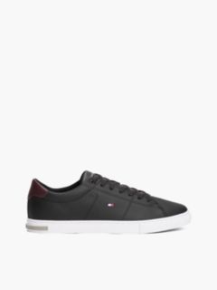 Essential Leather Vulcanised Trainers — Black 1
