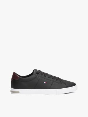 essential vulcanised leather trainers