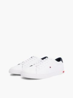 Essential Leather Vulcanised Trainers — White 2