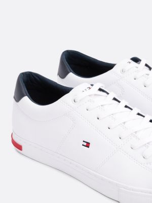 Mens tommy hilfiger trainers white on sale