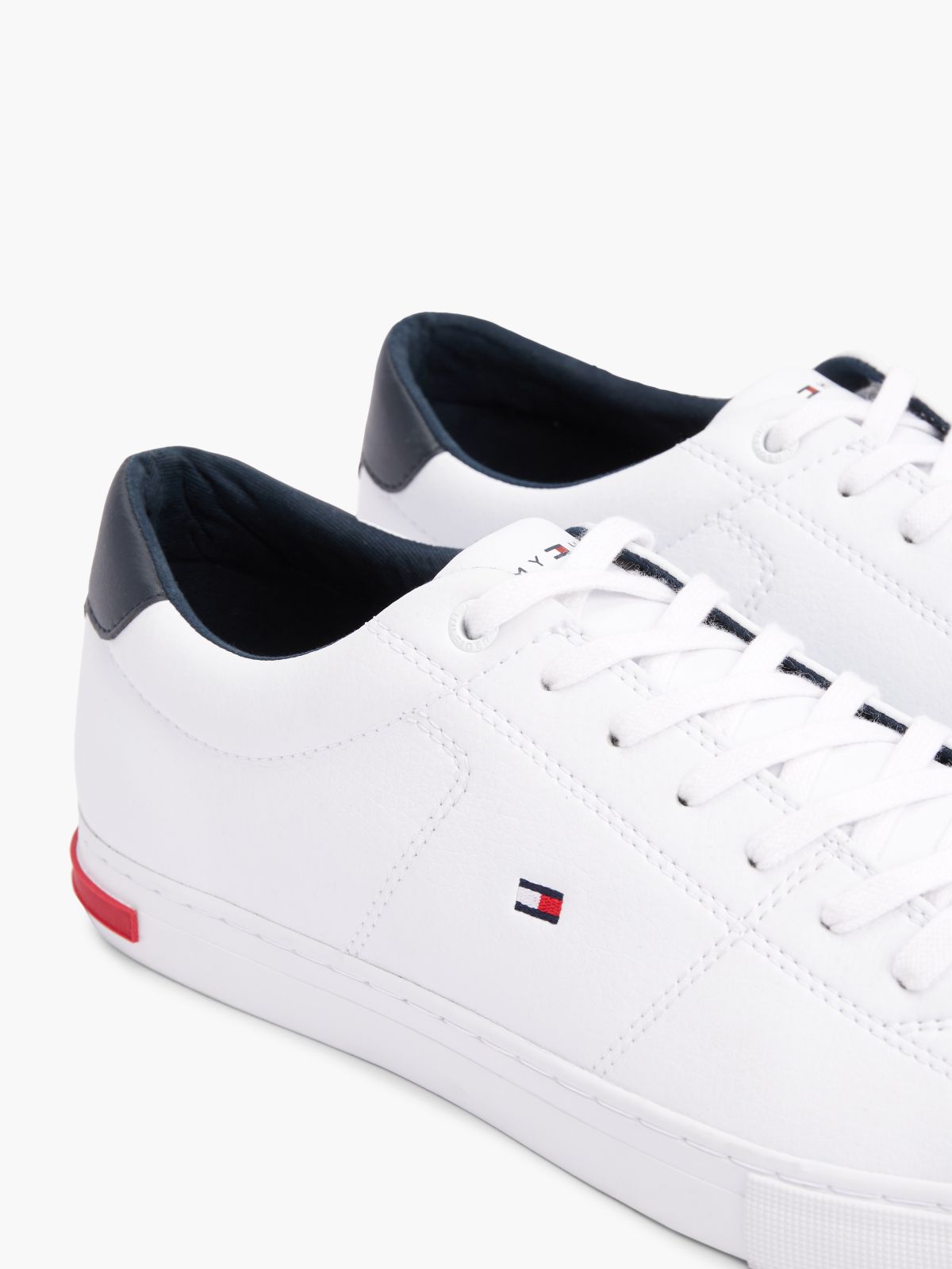Essential Leather Vulcanised Trainers — White