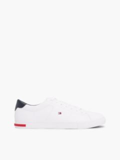 Essential Leather Vulcanised Trainers — White 1