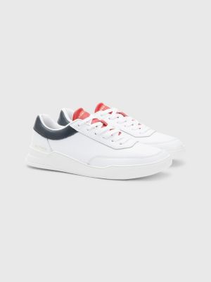 Elevated Leather Cupsole Trainers | WHITE | Tommy Hilfiger