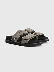 grey cleated outsole sandals for men tommy hilfiger
