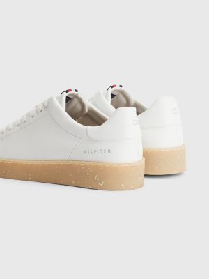 tommy hilfiger clean trainers in white