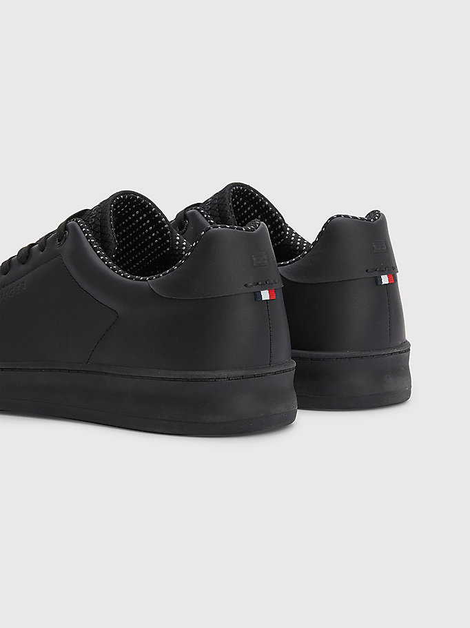 black retro warm-lined trainers for men tommy hilfiger