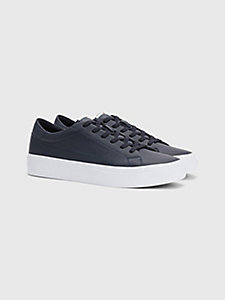 blue leather trainers for men tommy hilfiger