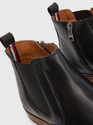 Essential Leather Chelsea Ankle Boots Black Tommy Hilfiger