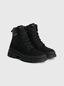 black gore-tex hybrid cleat boots for men tommy hilfiger