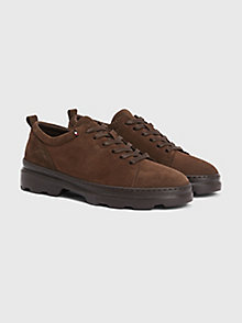 brown th comfort suede shoes for men tommy hilfiger