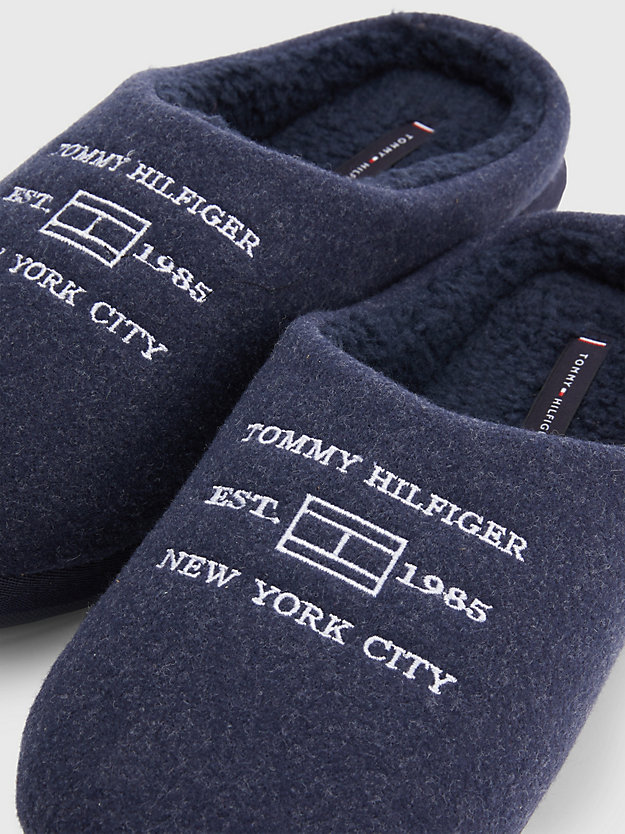 DESERT SKY Logo Embroidery Felt Slippers for men TOMMY HILFIGER