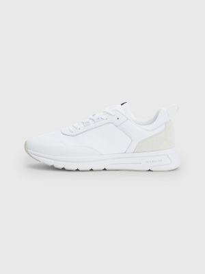 TH Modern Mixed Texture Trainers | WHITE | Tommy Hilfiger