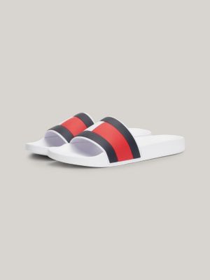 Tommy hilfiger flag 2024 pool slides women's