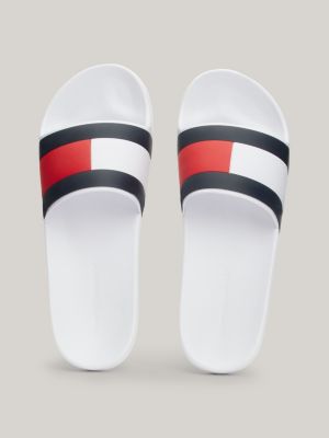 Flag Pool Slides | White | Tommy Hilfiger