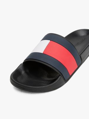 multi flag strap pool slides for men tommy hilfiger