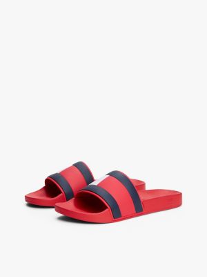 multi flag strap pool slides for men tommy hilfiger