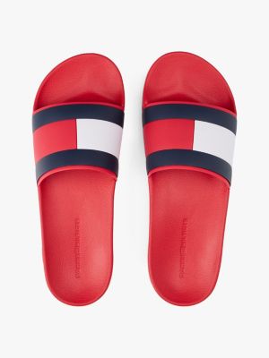 multi flag strap pool slides for men tommy hilfiger