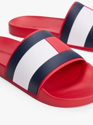 multi flag strap pool slides for men tommy hilfiger