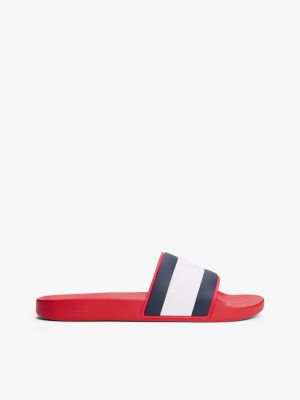 multi flag strap pool slides for men tommy hilfiger