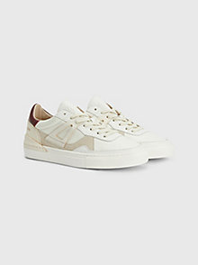 white tommy hilfiger collection court trainers for men tommy hilfiger