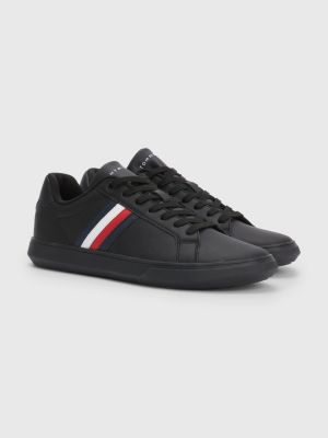 Signature Cupsole Leather Trainers | BLACK | Tommy Hilfiger
