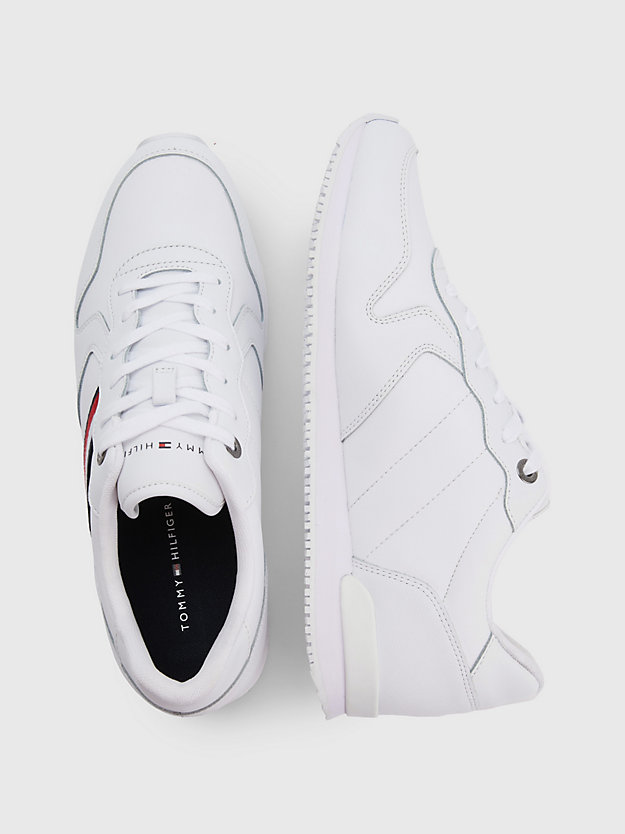 WHITE Iconic Signature Tape Trainers for men TOMMY HILFIGER