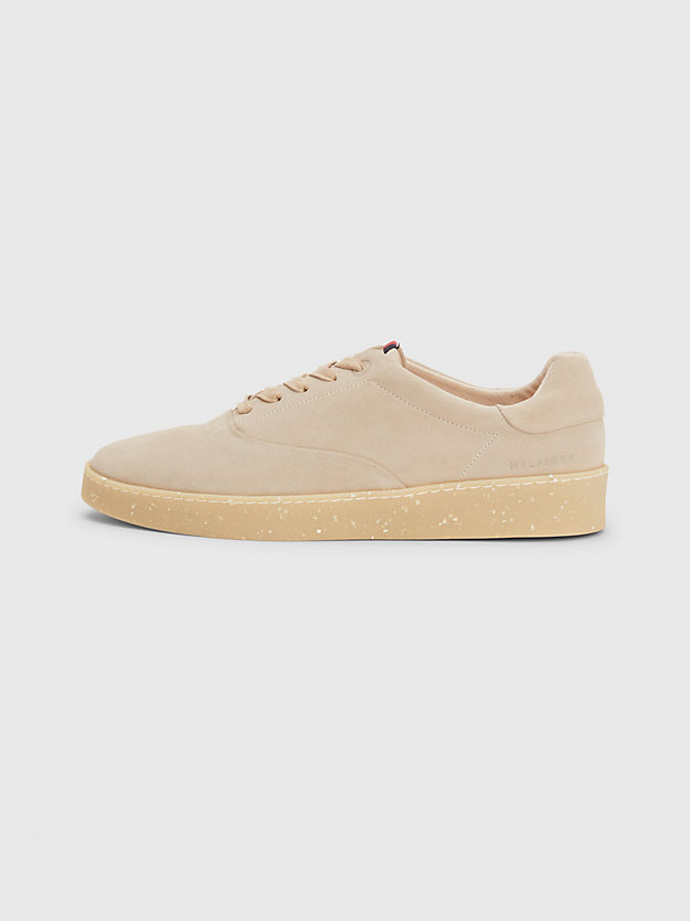 CLASSIC BEIGE TH Modern Suede Low Top Trainers for men TOMMY HILFIGER